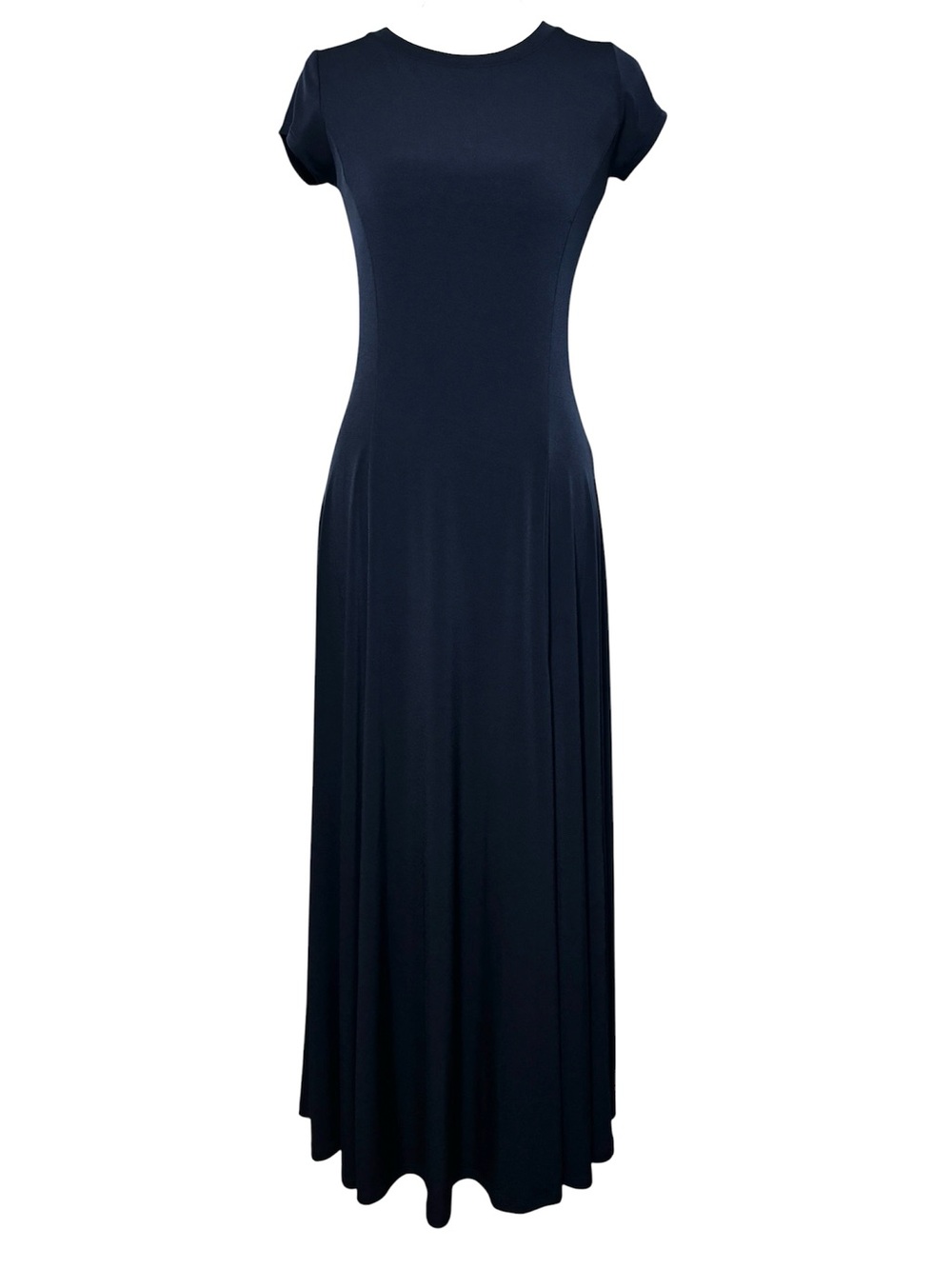 Michael Korsâ Short Sleeve Maxi Dress Size P Navy Blue Wedding Prom Formal